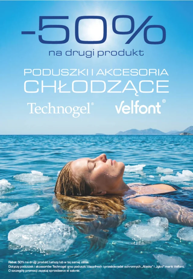 ❄️ Letnia promocja na chłodzący komfort snu! ❄️
Od 03.07.2026 do 07.09.2026 skorzystaj z promocji -50% na drugi produkt z wybranych poduszek i akcesoriów chłodzących.
Promocja obejmuje:
✨ wszystkie poduszki i akcesoria Technogel
✨ produkty Velfont Thermo: poduszkę Viscofresh, ochraniacze Igloo i Alaska
✨ wszystkie dostępne rozmiary
Kup jeden produkt objęty promocją, a drugi tańszy lub w tej samej cenie otrzymasz z rabatem -50%.
To idealny moment, żeby zadbać o chłodniejszy, świeższy i bardziej komfortowy sen — szczególnie w ciepłe noce. 🌙
📍 Zapraszamy do salonu American Beds Katowice
Promocja dotyczy nowych zamówień złożonych w czasie jej trwania.
Rabat nie łączy się z innymi promocjami, rabatami, wyprzedażą stanów magazynowych ani rabatem ekspozycyjnym.
#AmericanBeds #Technogel #Velfont #PoduszkiChłodzące #ZdrowySen