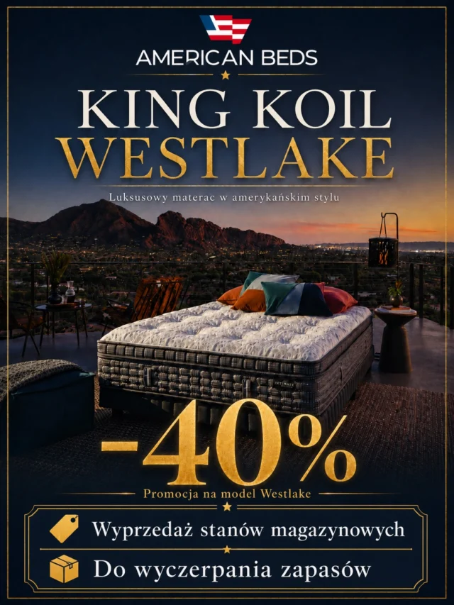 Opróżniamy magazyn, zanim Ty opróżnisz nas z najlepszych okazji!
MATERAC WESTLAKE- 40% 
Ostatnie sztuki z aktualnego stanu magazynowego
-40%
Oferta obowiązuje do wyczerpania zapasów.
Nie czekaj-co dobre, znika zawsze pierwsze!
Westlake-komfort, na który warto się zdecydować.